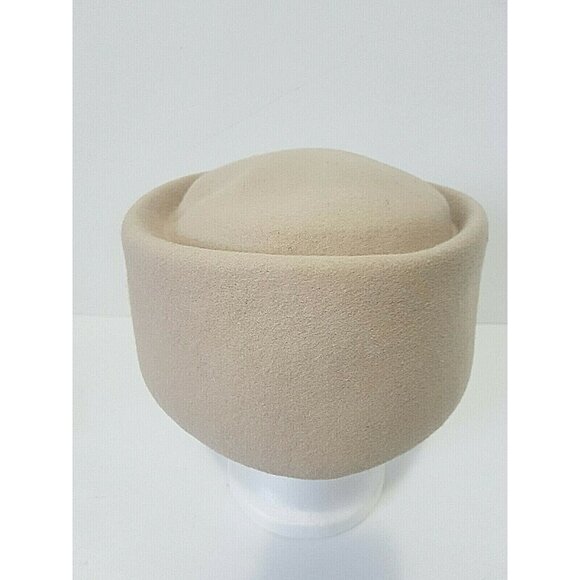 Lancaster Vintage 100% Wool Hat Women Made in USA Beige Woman - Picture 9 of 12